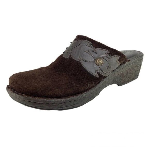 Born Brown Suede Clog Mule Open Back Slide On - Picture 1 of 8